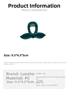 Informations détaillées sur la taille et dimensions de la pince à cheveux nœud vert foncé