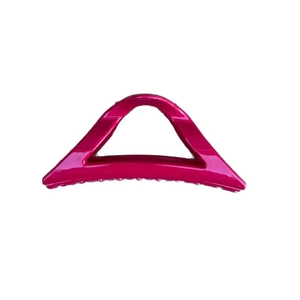 Minimalist soft silicone shark hair claw clip in magenta for elegant hair styling accessory