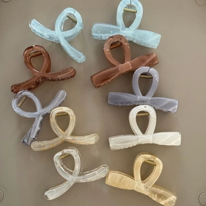 Pinces à cheveux minimalistes couleurs Morandi et barrettes élégantes avec nœuds pour femmes