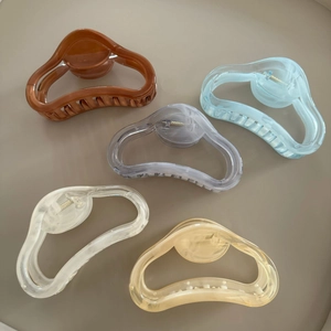 Marmormuster Große Haarklammer Halbkreis Acryl Rutschfeste Haarklammer Für Damen Elegante Mode Styling Kopfschmuck