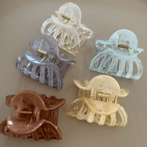 Große Haarklammer Mit Fließmuster Jelly Farben Kürbisform Haarklipp Für Dickes Haar Damen Mode Kopfschmuck Geschenk