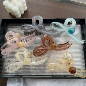 Grandi Mollette per Capelli in Resina PC Clip a Squalo Con Motivo Marmoreo Design a Linea Torta Accessori per Capelli Donna