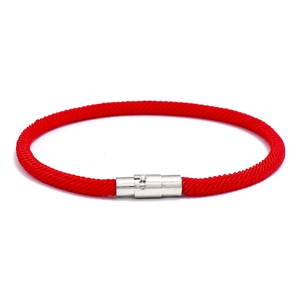 Bracciale Minimalista in Corda di Pelle Con Fibbia Magnetica Corda Intrecciata Fatta a Mano Per Coppie Gioielli Regalo di San Valentino