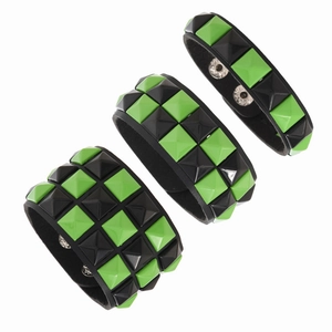 Punk Goth Pyramide Nieten PU Leder Armband Set Für Herren Damen Rock Streetwear Hip Hop Legierung Besetzt Verstellbar