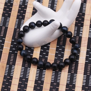 Deep blue tiger eye beaded bracelet 8mm natural stone beads for men and women