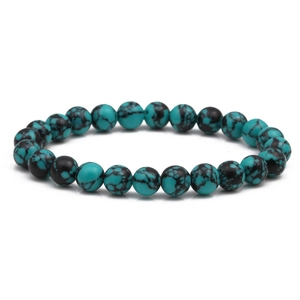 Natural Stone Phoenix Stone Beaded Bracelet Round Beads Elastic Stretch Bracelet For Men Women Healing Jewelry Gift