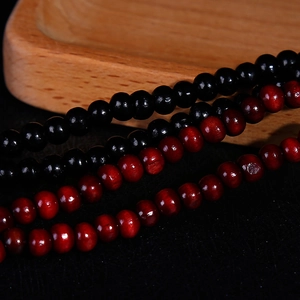 Bracelet bouddhiste multicouche en bois de santal poli pour hommes et femmes