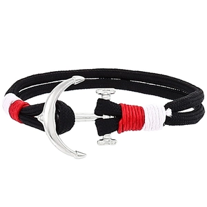 Nautisches Anker Geflochtenes Seilarmband Für Herren Handgefertigtes Legierungs-Anker-Verschluss Sportliches Modisches Armband Mehrfarbiger Schmuck Geschenk