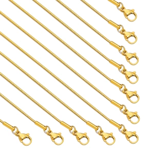 Minimalistische Edelstahl Schlangenkette Halskette Für Damen Gold Silber Plattiert Schlangenkette Mode Schmuck Geschenk