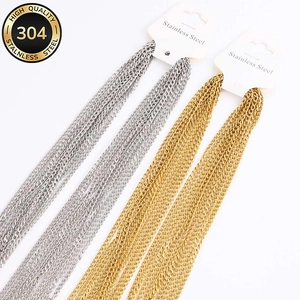 Chaîne Gourmette Plose en Acier Inoxydable 304 Haute Qualité Collier Minimaliste Ajustable Accessoires Bijoux DIY Homme Femme