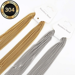 Minimalistisch 304 Roestvrij Staal Box Ketting Met Karabijnsluiting Duurzaam Gepolijst Mode DIY Sieraden Maken