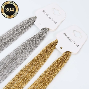 304 Stainless Steel Figaro Chain Necklaces With Lobster Clasp Durable Minimalist Gold Silver Jewelry Making Chain DIY Necklaces