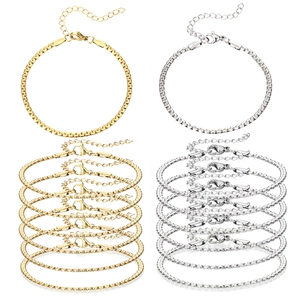 Edelstahl Box Chain Armband Für Damen DIY Schmuckherstellung Minimalistisch Verstellbares Gliederkette Armband Vergoldet