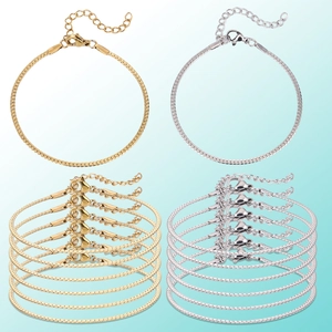 Stainless Steel Snake Chain Bracelets For Women DIY Jewelry Making Adjustable Gold Silver Plated Fashion Accessories