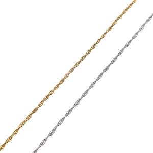 Minimalist stainless steel spiral chain necklaces in gold and silver finishes