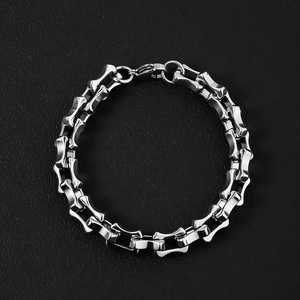 Punk Edelstahl Kielkette Armband Für Herren Vintage Industrie Zahnrad Design Silberton Hip Hop Schwerer Handschmuck