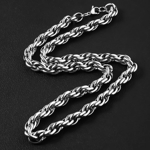 Herren Heavy Duty Edelstahl Seilkette Armband Silber Poliert Dicke Twist Kette Schmuck Für Tägliche Fitness Party