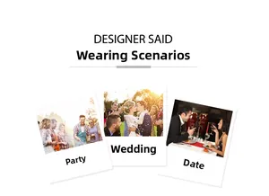 Scenarios for white crystal butterfly clip: outdoor party, wedding, and romantic date