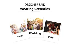 Hair accessory styling guide showing wearing scenes for party, wedding, and romantic dates
