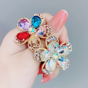 Elastici Per Capelli Con Strass a Fiore In Cristallo Scintillante Alta Elasticità Coda Di Cavallo Stile Nordico Per Donna