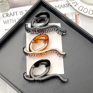 Große Strass Haarkralle Koreanischer Stil Titanlegierung Kreuzverdrehung Haarklammer Eleganter Haarschmuck Für Damen Alltag Party