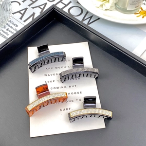 Elegante Molla per Capelli con Strass Minimalista in Plastica Resina Clip a Squalo Accessori per Capelli Donna
