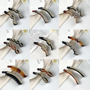 Fermaglio per Capelli a Banana con Strass in Stile Coreano per Donna Lega di Zinco Elegante Fermaglio Verticale per Coda di Cavallo