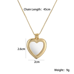 Collana con ciondolo cuore apribile in oro 18 carati con portafoto e catena veneziana