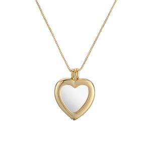 Collana con ciondolo a cuore in oro 18 carati con catena a maglia veneziana