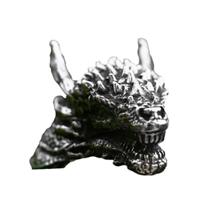 Vintage stainless steel dragon ring with a gothic punk finish and detailed carving