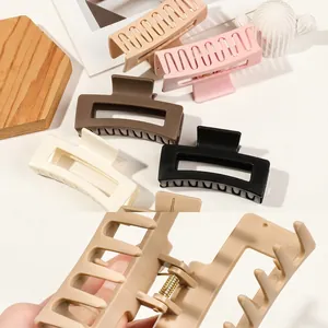 8.5cm matte square claw clip set in various Morandi colors with strong metal spring
