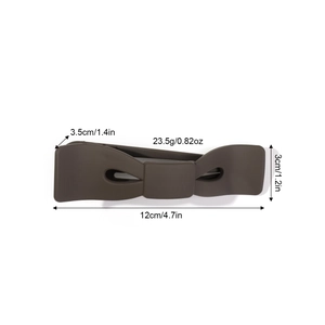 Grande pince à cheveux nœud marron mat pour cheveux épais, longueur de 12 cm