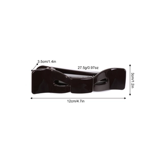 Fermaglio per capelli marrone con fiocco per capelli folti con dimensioni 12cm e peso 27.5g
