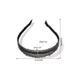 Serre-tête étincelant avec strass pour femmes, dimensions précises et design léger de qualité
