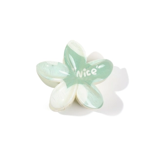 Elegant frangipani flower hair claw clip with Nice print for beach vacation hairstyles