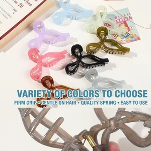 Pinces à cheveux nœud translucides couleur gelée en diverses teintes pastel