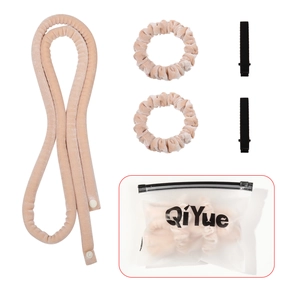 5-delige hittevrije krulset met fluwelen roller, scrunchies, clips en opbergtas