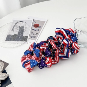 Haargummis-Set mit US-Flagge Streifen und Sternen für den amerikanischen Unabhängigkeitstag