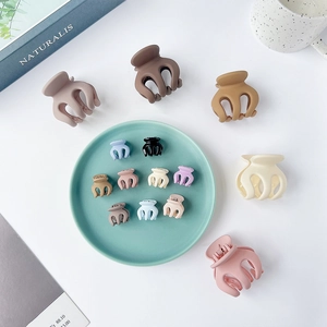 Pince à Cheveux Mate en Plastique Petite Forme de Citrouille Antidérapante Barrette Mini Épingle à Cheveux Style Coréen Mode