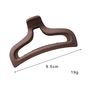 Matte brown 9.5cm hollow mermaid tail claw clip for women elegant hair styling