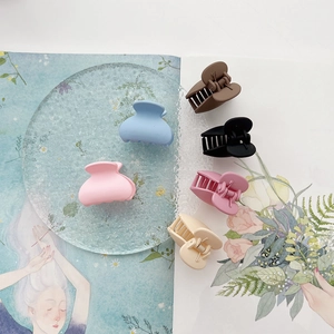 Kleine halbkreisförmige Haarklammern in sechs matten Farben für elegantes Haarstyling