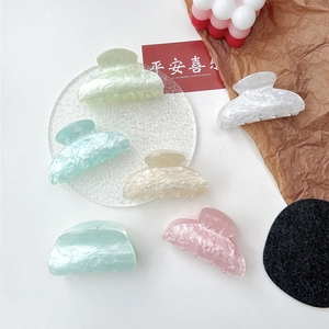 Marble Pattern Acrylic Hair Claw Clip Large Water Ripple Acetate Hair Accessories For Women Fashion Hair Clamp