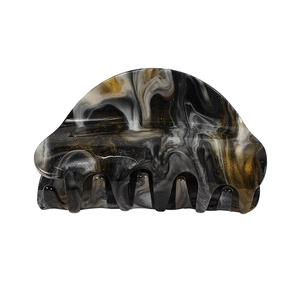 Elegant marble pattern acetate hair claw clip with celestial gradient for women