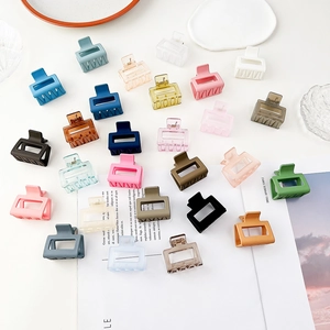 Mollette per Capelli a Granchio Quadrate Opache da Donna Stile Coreano in Plastica Geometriche Incavate Accessori per Capelli Minimalisti