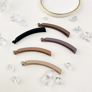Matte Plastic Banana Hair Clip Non-Slip Tooth Pony Tail Holder For Women Everyday Korean Style Hair Accessories