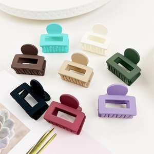 Pinza per Capelli Quadrata Opaca Piccola Forcina Geometrica per Donna Stile Coreano INS Accessorio per Capelli in Plastica Minimalista