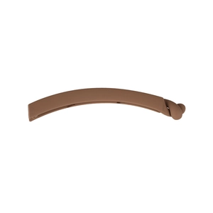 Matte dark brown banana hair clip with interlocking teeth for non-slip ponytail styling