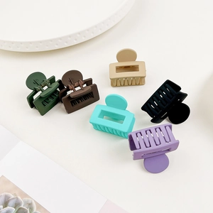 Set di 6 mollette per capelli quadrate opache in colori pastello per acconciature quotidiane