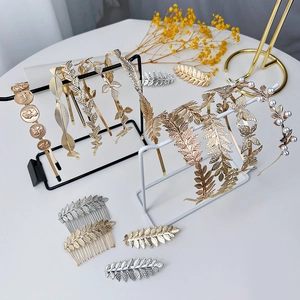 Cerchietto Tiara in Lega di Metallo Oro Argento Vintage con Foglie e Farfalle Künstliche Perle Strass per Matrimonio Sposa Donna Gioielli per Capelli