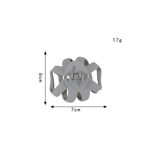 Pinza per capelli a sfera grigia opaca da 7 cm per coda alta e acconciature eleganti